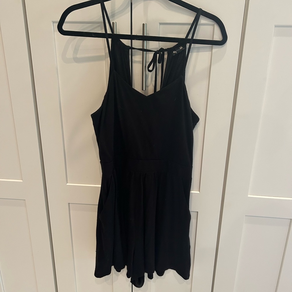 Black Express romper with pockets size small